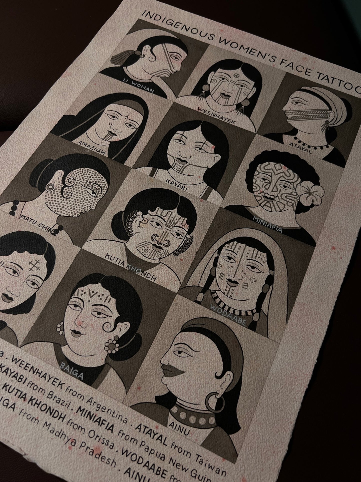 Print ‘Indigenous women's face tattoos'