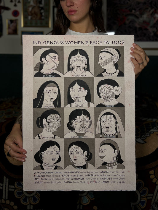 Print ‘Indigenous women's face tattoos'